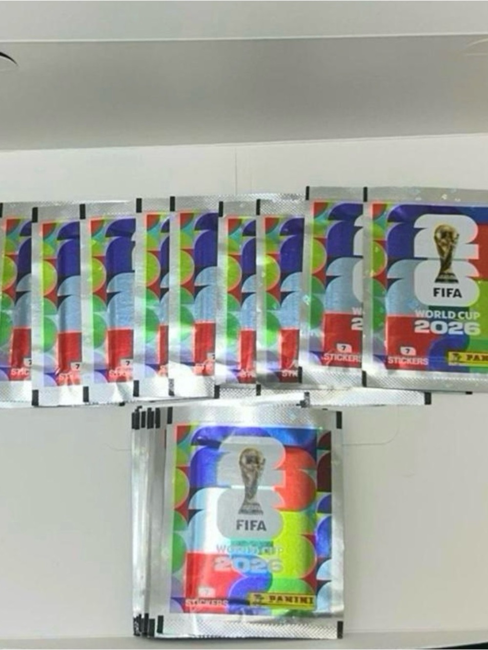 5 Packs Panini FIFA World Cup 2026 SEALED Sticker 7 Stickers Per Pack